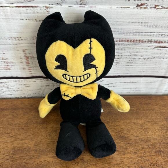 Bendy And The Ink Machine Black Yellow Plush Toy 10" Stuffed Phatmojo 2018 - Picture 1 of 4
